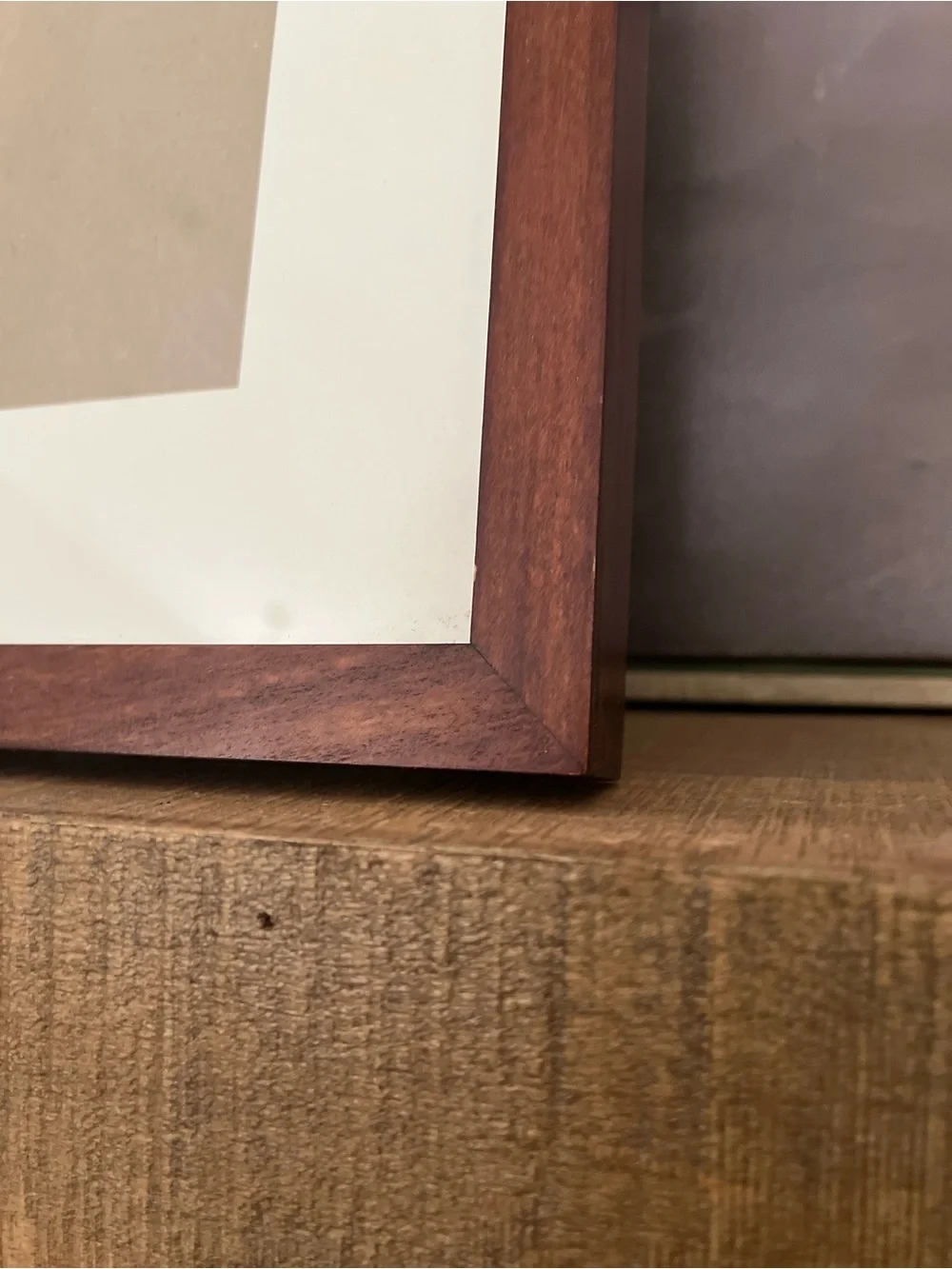 Pottery Barn Wood Gallery Picture Frame Espresso Brown 4x6 Mat Opening